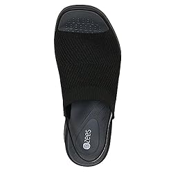 BZees Womens Nouveau Wedge Sandal Black 11 M
