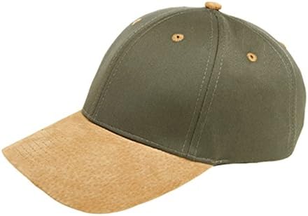G Men's Low Profile Twill Adjustable Cap with Suede Bill (Olive Green)
