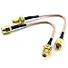 DZS Elec 2pcs RF Connecting Line RG316 High Frequency Wire Jumper 10cm Coaxial Cable Connector FPV Antenna Extender Cable SMA Male to SMA Female Adapter