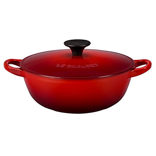 Le Creuset Enameled Cast Iron 1 1/2 quart Chefs Oven, Cerise (Cherry Red)