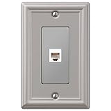 Chelsea Brushed Nickel 1 Phone Jack with Hardware