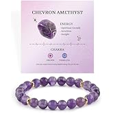 Thanks Nature 8mm Beaded Bracelet - Calming Natural Healing Crystal Stretch Bracelet for Women and Men - Handmade Semi-Precious Gemstone with Positive Energy