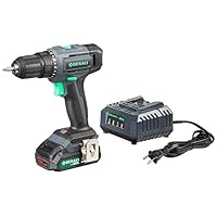 Amazon Brand - Denali by SKIL 20V Cordless Drill Driver Kit with 2.0Ah Lithium Battery and 2.4A Charger, Blue