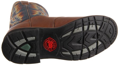 Justin Original Work Boots Men's Stampede Work Boot,Copper Kettle Rowdy/Steel Blue,6.5 EE US