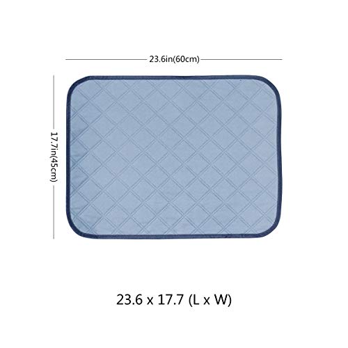 Pefirst Washable Pee Pads for Dogs +Free Grooming Gloves, Puppy Pads Reusable Dog Training Pads Super Absorbing Non-Slip for Crate, Playpen, Pee Tray (23.6\