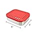 LUNCHBOTS Trio Three Section Container Red Dot, 1 EA