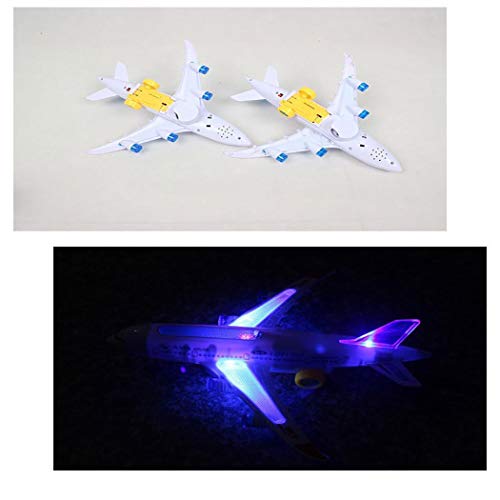 Mavere Durable Children Funny Lighting Running Electric Aircraft Toy With Music Play Vehicles