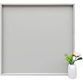 Galopgen 30 * 30 Inch Rectangular Ottoman Tray | Textured PU Leather, Waterproof & Heat-Resistant Storage for Coffee/Dining Tables, Sofa, Bed, Entertainment & Party (Tranquil Beige, 30 * 30in)