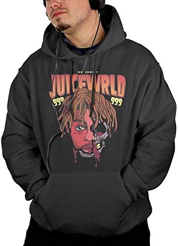 JUICE WRLD SKULL POSTER Men's Pockets Shirt Long Sleeve Cotton Polyester Hoodies