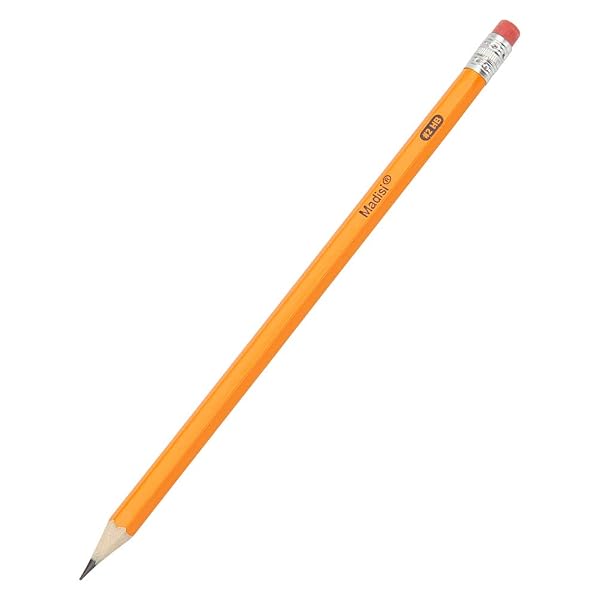 MADISI WOOD-CASED #2 HB PENCILS, YELLOW, PRE-SHARPENED, BULK PACK, 1000 PENCILS