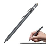 MoKo Universal Active Stylus, 2 in 1 High Precision Sensitivity 1.5mm Capacitive Pen, Metal Stylus Pen for Touch Screen Devices Smartphones & Tablets(iPad, iPhone X/8/8 Plus, Samsung etc.)- Space Gray