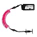 BPS 'Premium' Coiled Bodyboard Kids Adult Arm Leash - Attach to Board Leash Plug (Pink)