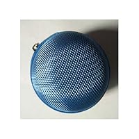 MOAAA Mini Zipper Hard Headphone Case Canvasearphone Storage Box USB Cable Organizer Portable Coin Purse Carrying Pouch,Royal Blue