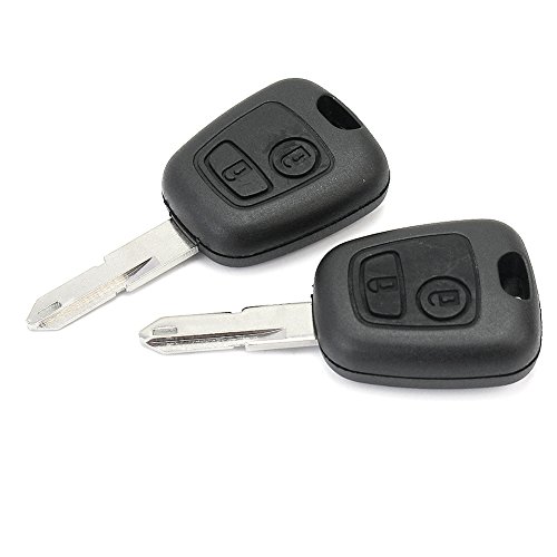 2pcs Remote Key Fob Case Cover Shell Housing For Peugeot 106 107 206 207 306