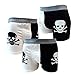 Crazy Cool Cotton Boxer Briefs Underwear for Men 3-Pack, Skull, Dots, Plain (XLarge, Skull)