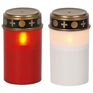 netproshop LED batterij graflicht flikkerend met timer wit of rood outdoor, kleur: wit