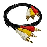 6FT RCA M/Mx3 Audio/Video Cable Gold Plated - Audio Video RCA Cable 6ft