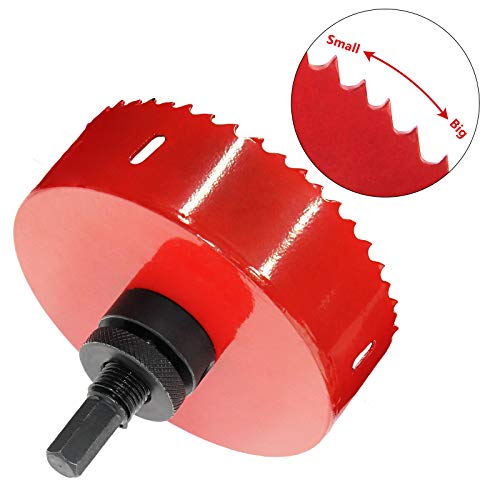 4.5 inch Hole Saw, 1 1/4 inch Cutting Depth HSS BiMetal Hole
