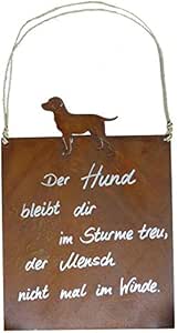 Cartel para colgar Refranes – Óxido/efecto oxidado./oxidado – perro