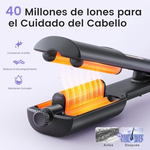 Ondulador de cabelo ajustável 4 em 1, Surfer Waves Iron, Rose Gold