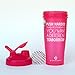 GOMOYO Push Harder on BlenderBottle Brand Classic Shaker Cup, 28oz Capacity, Includes BlenderBall Whisk (Pink - 28oz)