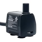 PeakTop 80 GPH Submersible Water Pump with 6' Cord for Aquarium, Fountain Replacement, Statuary, Hydroponic, PT-808MIX UL Listed Comes with 1 Year Limited Warranty