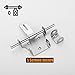 JQK Sliding Bolt Gate Latch, 6 Inch Thickening 304 Stainless Steel Barrel Bolt with Padlock Hole, Interior Door Latches Brushed Finish