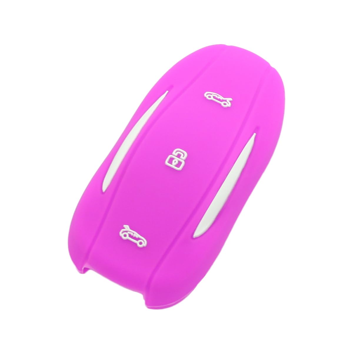 BROVACS Silicone Cover Protector Case Holder Skin Jacket Compatible with TESLA 3 Button Remote Key Fob CV2690 Purple