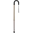 DMI Single Point Ice Walking Cane with Foam Grip Handle for Men and Women, Retractable Cane Tip for Ice and Show, Adjustable Height, Aluminum, Bronze