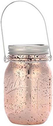 Solar Mason Jar LED Lights - Vintage Cracked Paint Design by ZenOfCandles