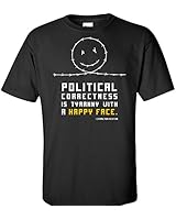 Gadsden and Culpeper Political Correctness Tyranny Shirt - Black - 2XL