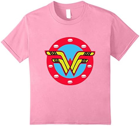 Kids Women's Ice Hockey - Sticks and Pucks Shirt - Girl Power 10 Pink
