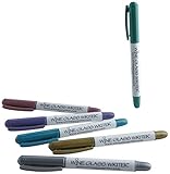 Wine Enthusiast 947 11 06 Metallic Glass Writer Party Pen (6 Pack), Multicolor