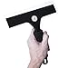Squeegee for Shower Door, Car Windshield, and Glass Window - 2 Extra Silicone Replacement Blades - Foam Handle - Black