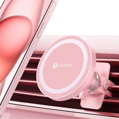 VICSEED Handyhalterung Auto Magnet Lüftung für Magsafe Autohalterung [Starker Magnet mit 20 xN55] Magnetische KFZ Handy Halterung Kompatibel für iPhone 17 16 15