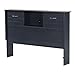 South Shore Ulysses Bookcase Headboard with Doors, Full, Blueberry