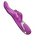 MOJOY Multi 7 Frequency Silicone Rabbit G-Spot Vibrating Vibrator for Women, Tongue Penetration Double Vibrant Sex Toy Clitoris Stimulators, Rose Red