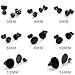 KONOV Mens Stainless Steel 3-14mm 8 Pairs Charm Elegant Stud Earrings Set, Black