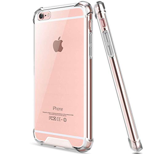 Egotude Shock Proof Anti Scratch Hard Back Cover Case for iPhone 6 & 6S (Transparent)