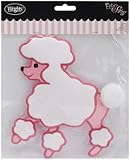 Wright Products Fifi & Gigi Poodle Iron-On Applique-Pink 5-1/2