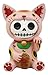 Ebros Furry Bones Pink Maneki Neko Skeleton Figurine Lucky Cat Kitten Hooded Skull Monster Collectible Sculpture Decorative Toy