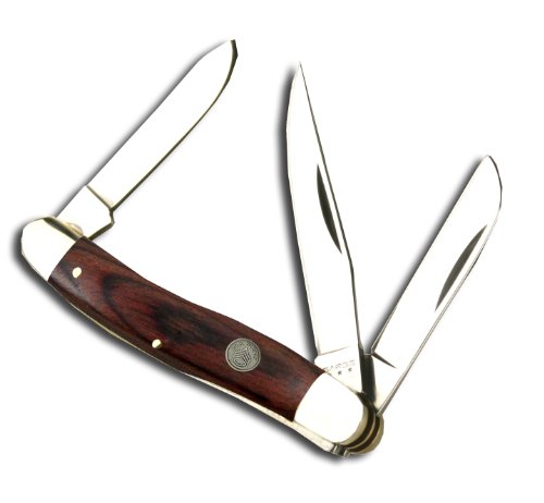 Sarge Knives SK-201 Three Blade Stainless Steel Stockman Pocket Knife with 2-5/8-Inch Main, 1-3/4-Inch Secondary and 2-Inch Third Blades