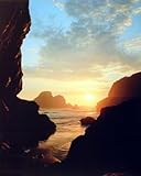 Ocean Sunset & Rocks Scenery Nature Wall Decor Art Print Poster (16x20)