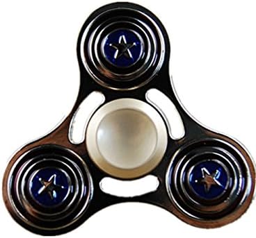 IRIDA The Anti-Anxiety 360 Spinner Helps Focusing Fidget Toy [3D Figit] Tri-Spinner EDC Focus Toy for Kids &amp; Adults - Best Stress Reducer Relieves ADHD Anxiety Boredom Metal Bearing (Captain America)