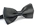 Sunny Ocean Adjustable Clip On Bow Tie for Men Grey Tuxedo Bowtie Dark Grey