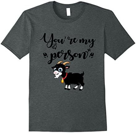 Mens Goat tshirt , you're my person XL Dark Heather