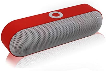 Bluetooth Speaker with Built in FM Radio, Aux & Microphone | 24-Hour Playtime Bluetooth Speaker with 10W Dual-Driver Portable Wireless Speakers,Red