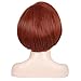 ColorGround Short Reddish Brown Prestyled Cosplay Wig for Women