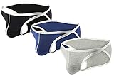 YuKaiChen Men's Briefs Micro Modal Bikini Underwear Lightweight Breathable Briefs Low-Rise 3-Pack US M/Tag L