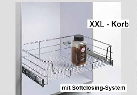 Küchenschublade, Teleskopschublade, XXL-Korb, KB 450 mm, Tiefe 500mm, mit Softclosing-System